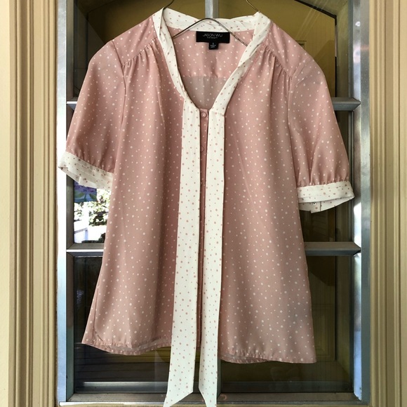 JASON WU FOR TARGET TIE NECK POLKA DOT BLOUSE. - Picture 2 of 16